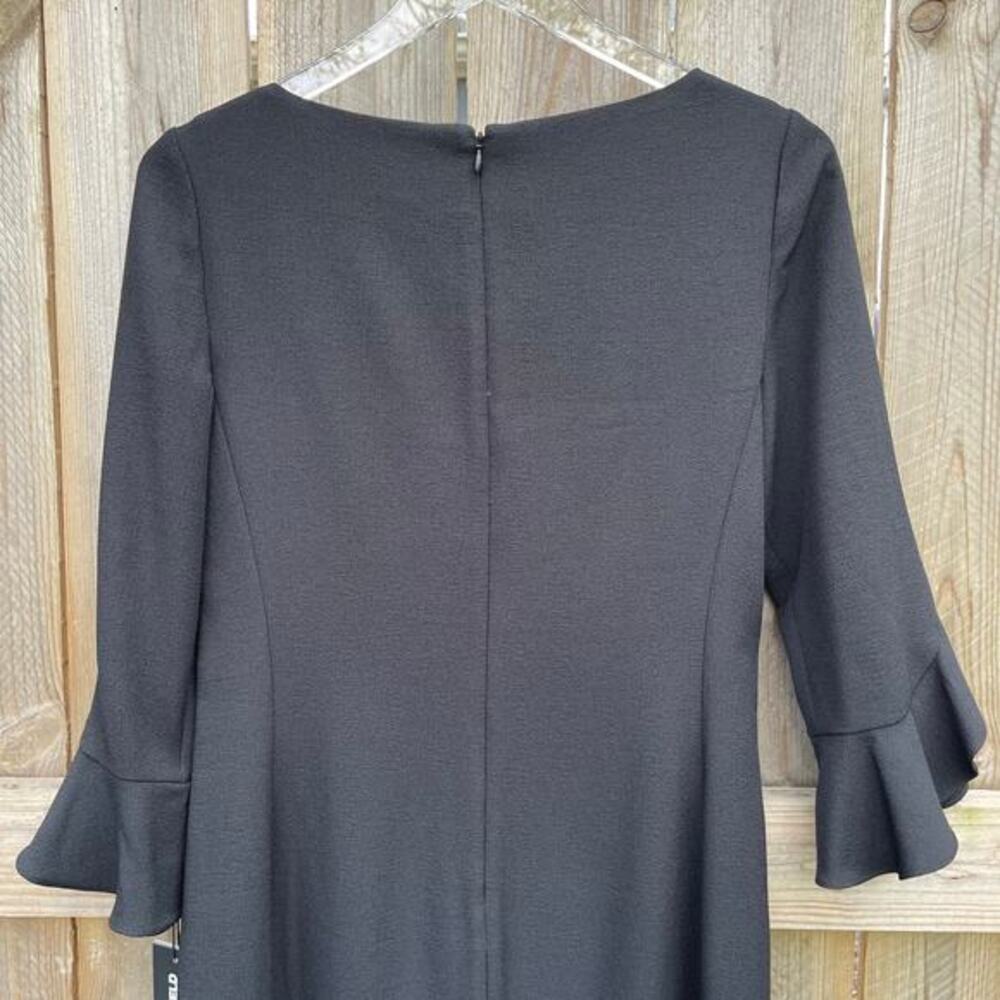 Karl Lagerfeld Dress Black Midi Tulip Sleeve Classic Versatile Size 6 NWT - Picture 7 of 11